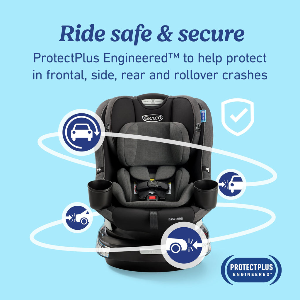 2 modes, design fin - Siège auto convertible GRACO EasyTurn 360