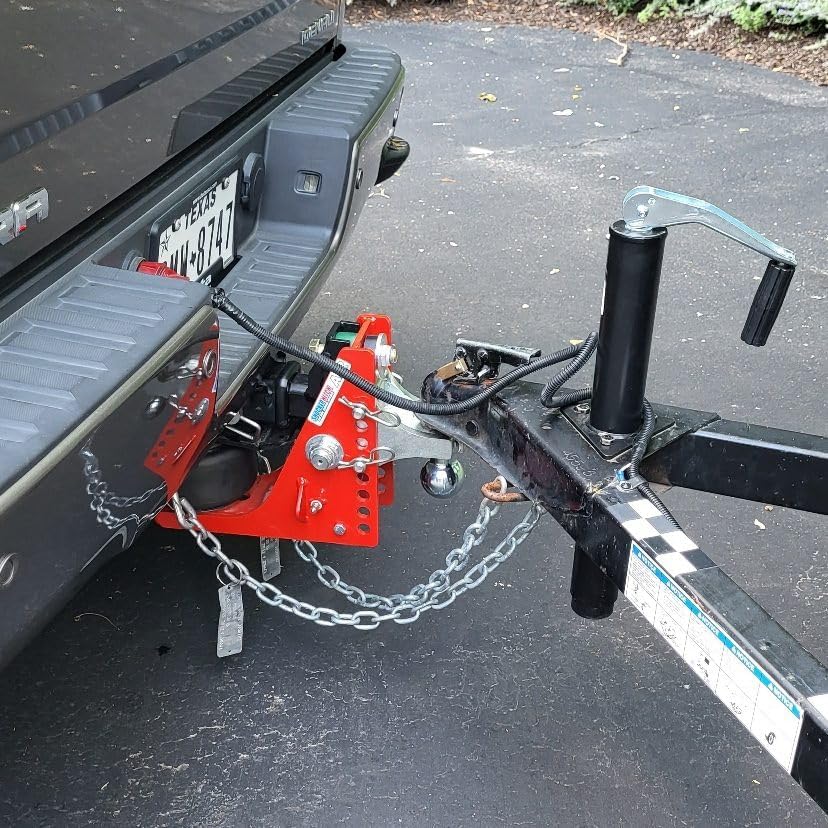 12 000 lb (compatible avec les attelages de 2 po) - Attelage pneumatique avec support de boule combiné (2 boules de 2-5/16 po), compatible avec les attelages de 2 po