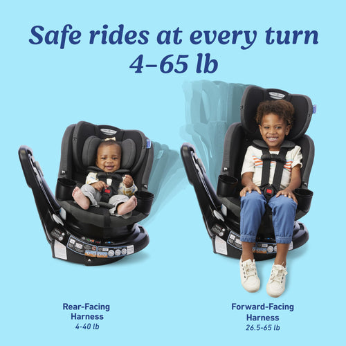 2 modes, design fin - Siège auto convertible GRACO EasyTurn 360